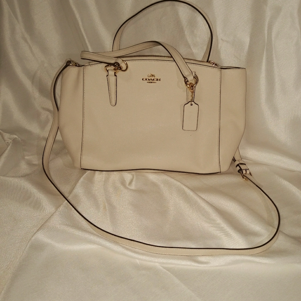Coach Winter White or Light Beige Purse